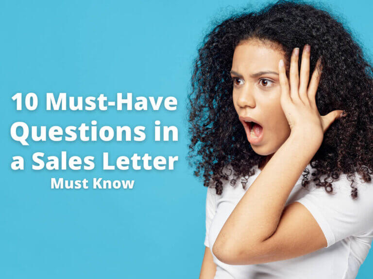 10 Must Have Questions in a Sales Letter Must Know | Marketburner.com