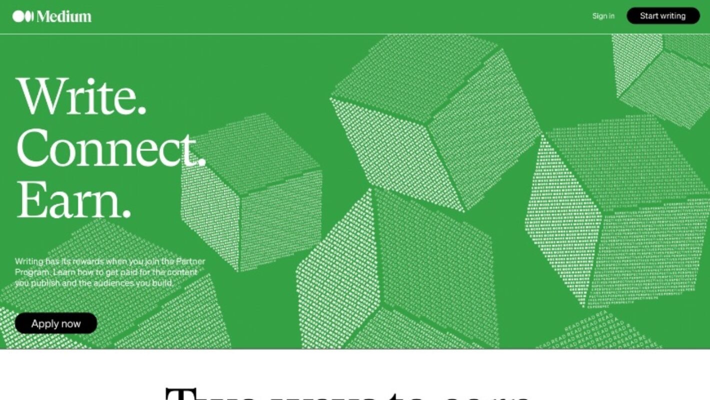 Medium write connect earn 1